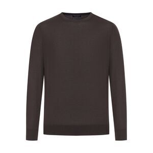 Zegna Men Crew Neck Sweater In Cashseta Mélange